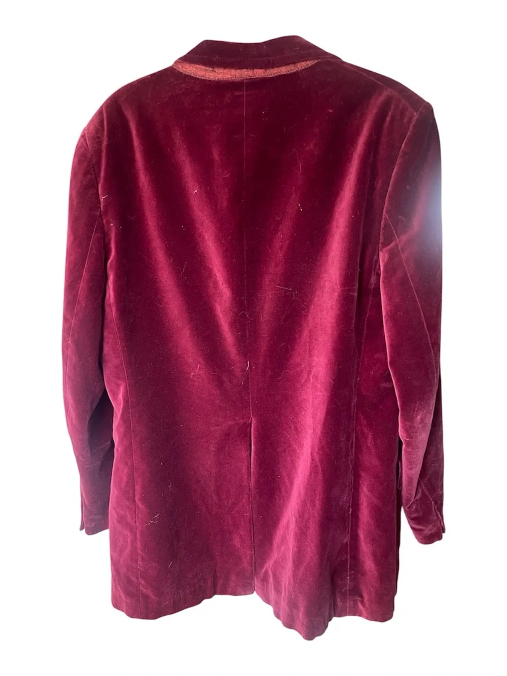 Vintage 1960’s/1970’s Cortefiel Velvet Smoking Jacket Blazer, Burgundy, 44/L
